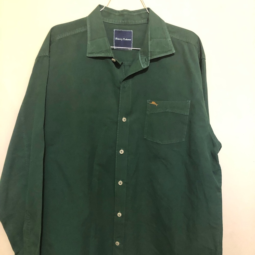 Tommy Bahama forest green shirt